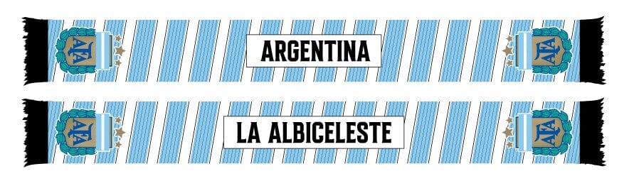 Argentine Football Association Tour Design Blue Scarf