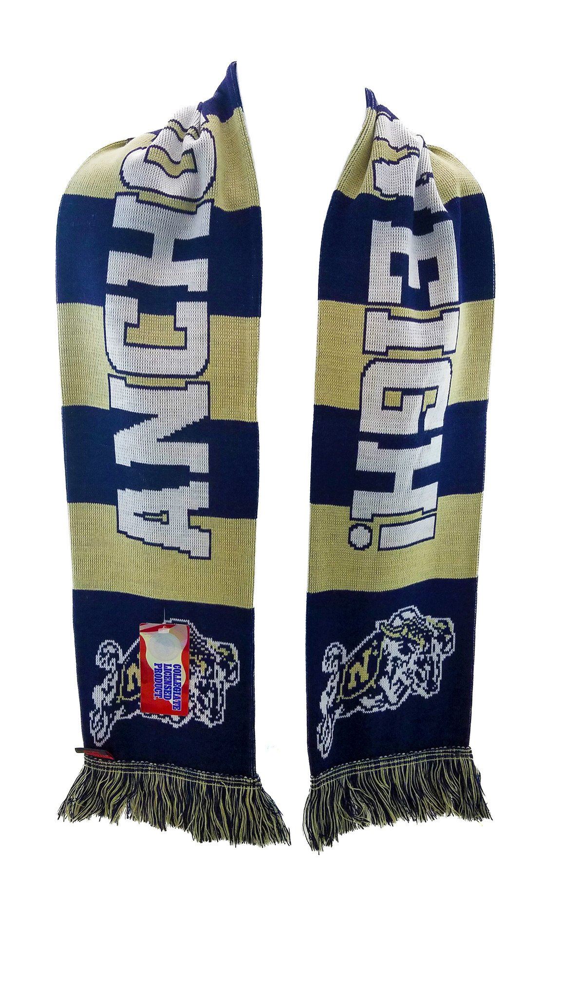 NAVY SCARF - Blue and Gold Bars - Ruffneck Scarves - 2