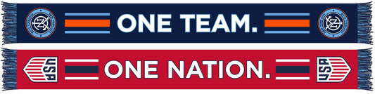 NYCFC SCARF- One Nation. One Team. (HD Woven)