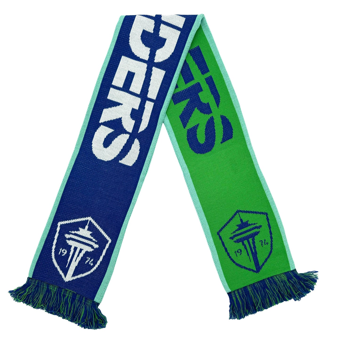 Seattle Sounders Green & Blue Traditional Knit Scarf - MLS