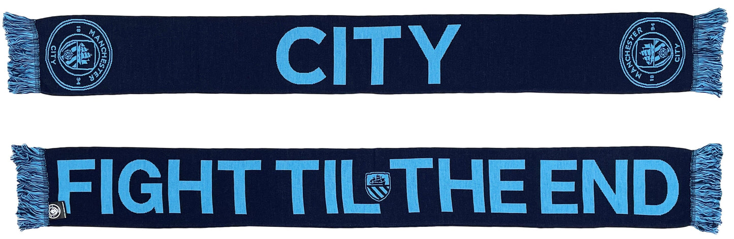 Manchester City Scarf - Fight Til The End (HD Knit)