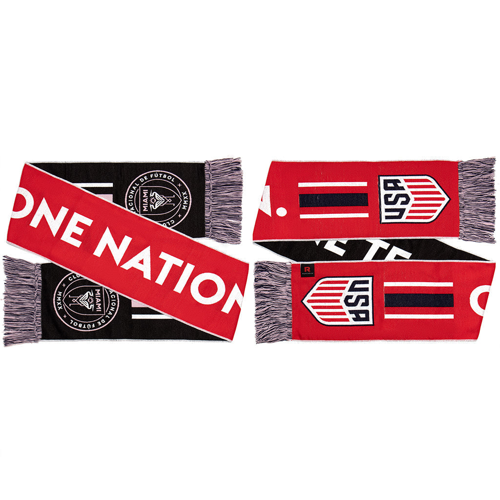 INTER MIAMI SCARF- One Nation. One Team. (HD Woven)