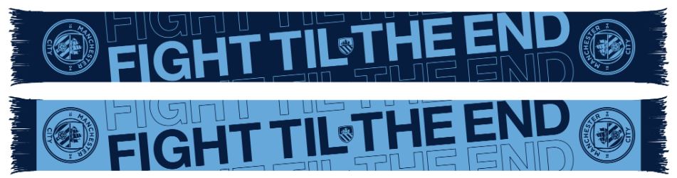 Manchester City Two Tone Fight Til the End Scarf