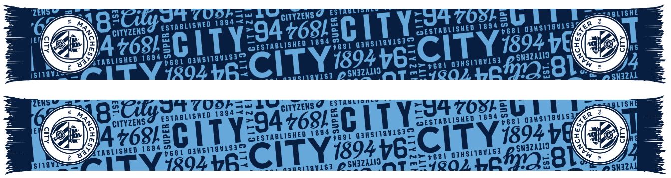 Manchester City Collage Scarf