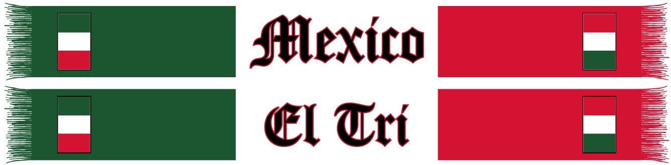 MEXICO SCARF - EL TRI - Ruffneck Scarves - 1