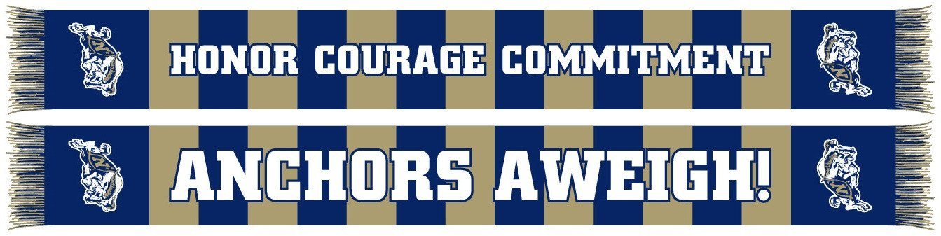 NAVY SCARF - Blue and Gold Bars - Ruffneck Scarves - 1