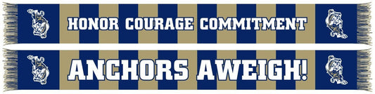 NAVY SCARF - Blue and Gold Bars - Ruffneck Scarves - 1