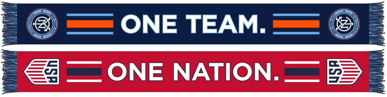 NYCFC SCARF- One Nation. One Team. (HD Woven)