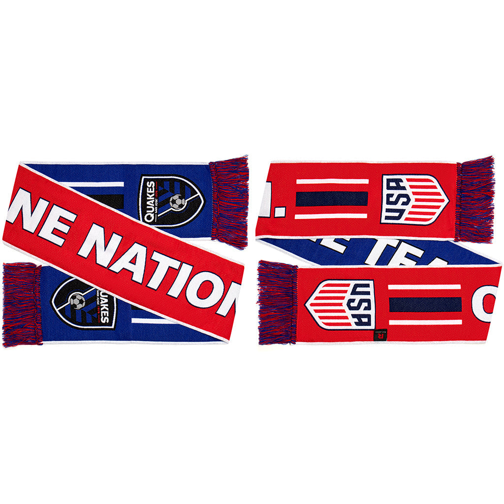 SAN JOSE EARTHQUAKES SCARF- One Nation. One Team. (HD Woven)