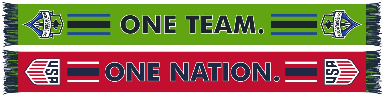SEATTLE SOUNDERS SCARF - One Nation. One Team. (HD Woven)