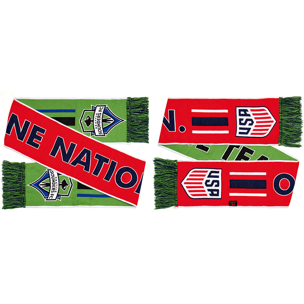 SEATTLE SOUNDERS SCARF - One Nation. One Team. (HD Woven)